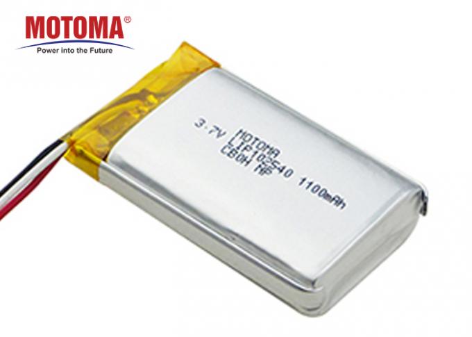 batterie di 1100mah 3.7V Motoma, batteria al litio della luce del LED con il PCM e connettore 0