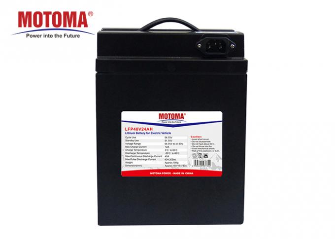 batteria al litio di 48V 24Ah Lifepo4, batteria elettrica del motociclo Lifepo4 con BMS 0