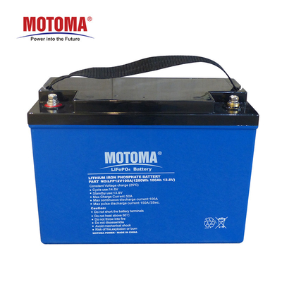 Batteria profonda del ciclo LifePO4 di MOTOMA IEC62133 12V 100Ah per il sistema di memorizzazione solare
